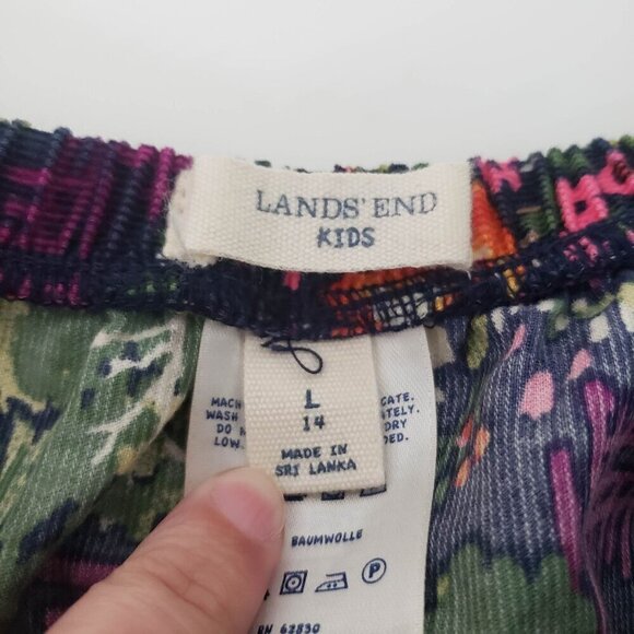 Lands End Forest Corduroy Skirt Fox Rabbit Cotton Pull On Girls Size Large - Picture 5 of 11